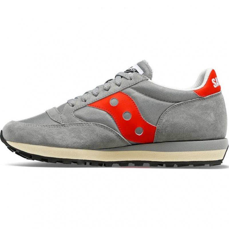 Grey / Red Men's Saucony Jazz 81 Sneakers | SG-UFXON