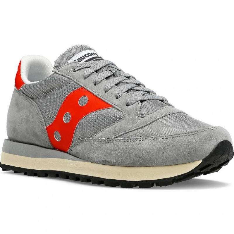 Grey / Red Men's Saucony Jazz 81 Sneakers | SG-UFXON