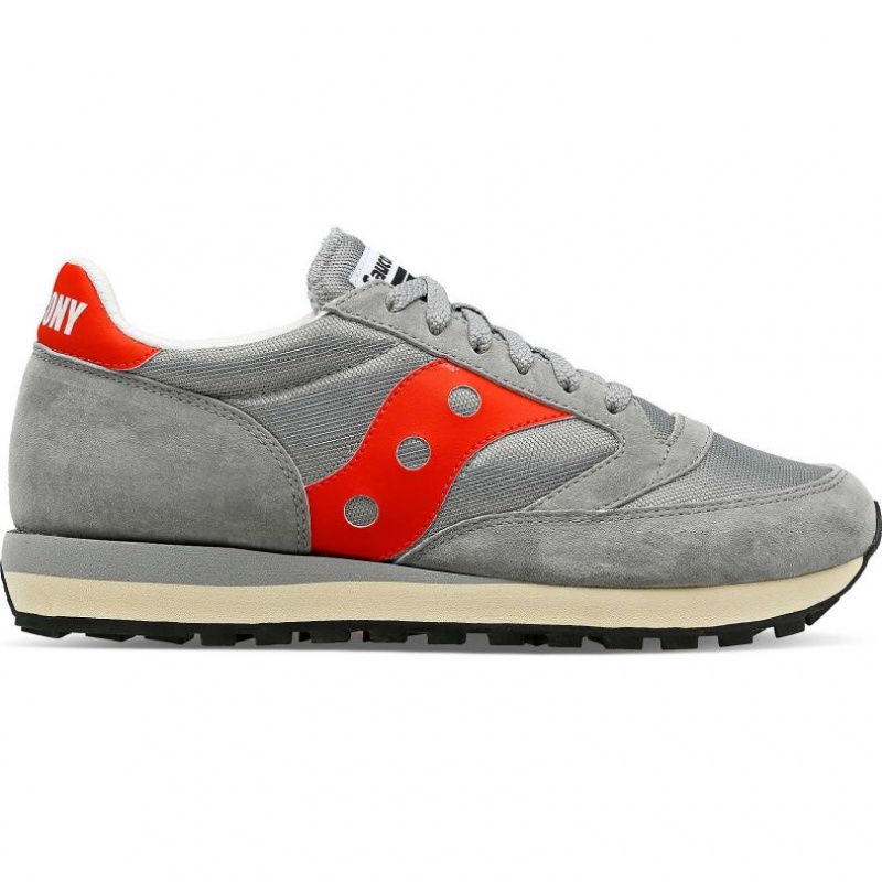 Grey / Red Men\'s Saucony Jazz 81 Sneakers | SG-UFXON