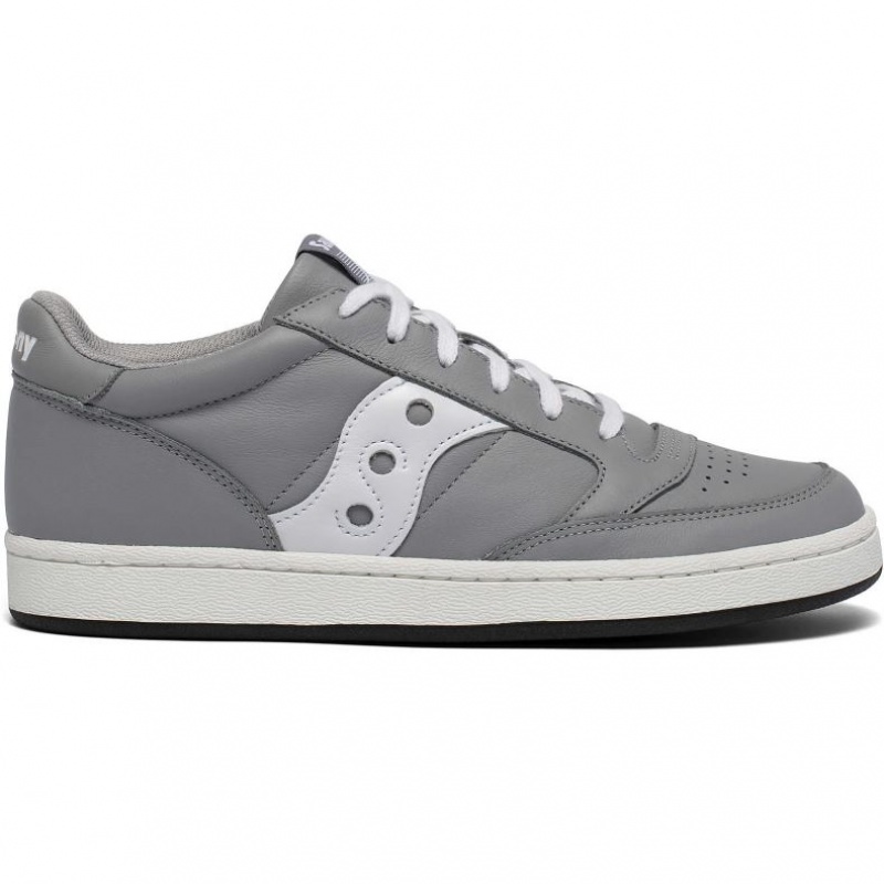 Grey / White Men\'s Saucony Jazz Court Sneakers | SG-NQIJO