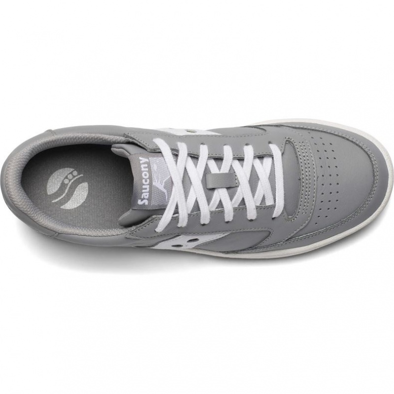 Grey / White Women's Saucony Jazz Court Sneakers | SINGAPORE-IRWUO