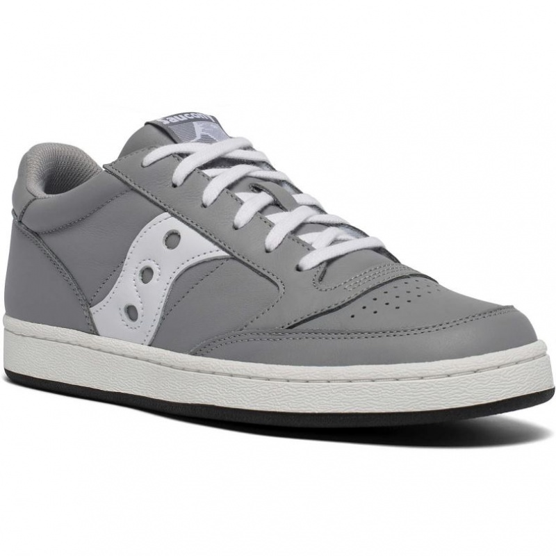 Grey / White Women's Saucony Jazz Court Sneakers | SINGAPORE-IRWUO