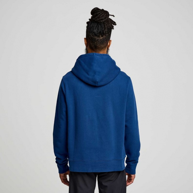 Indigo Men's Saucony Recovery Hoodie | SG-TIPUD