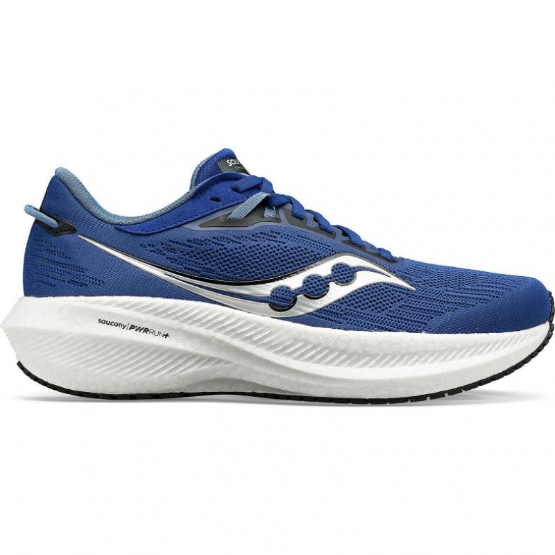 Indigo Men\'s Saucony Triumph 21 Running Shoes | SG-WNKIX