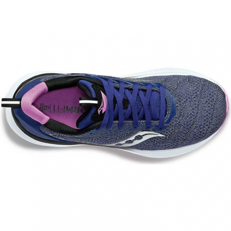 Indigo Women's Saucony Echelon 9 Wide Running Shoes | SG-IBJAV