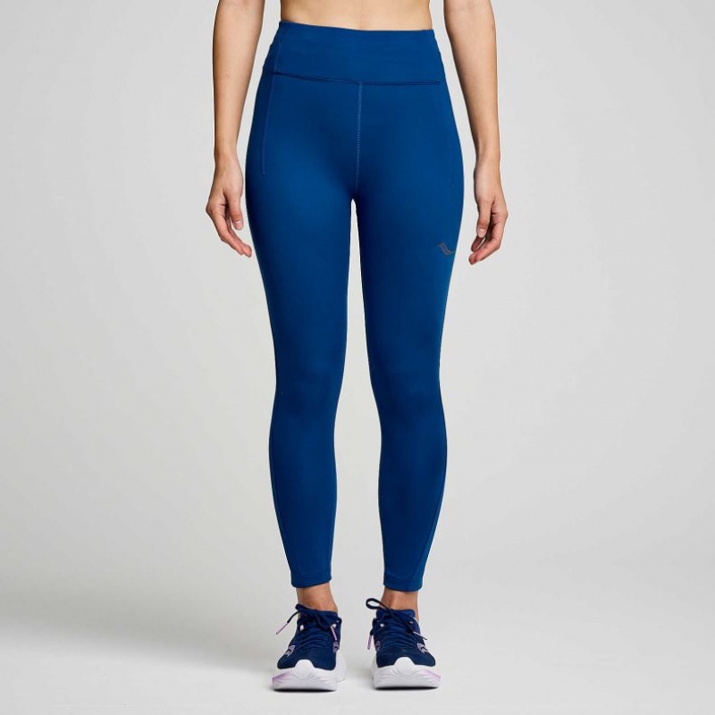 Indigo Women\'s Saucony Fortify Crop Tight | SG-GQXNI