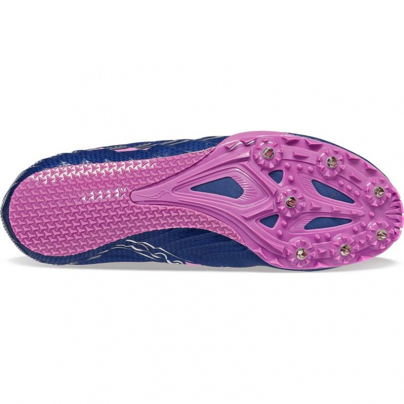 Indigo Women's Saucony Spitfire 5 Spikes | SG-SZPAO