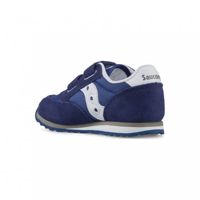 Navy Big Kids' Saucony Jazz Hook & Loop Sneakers | SG-KUNIV