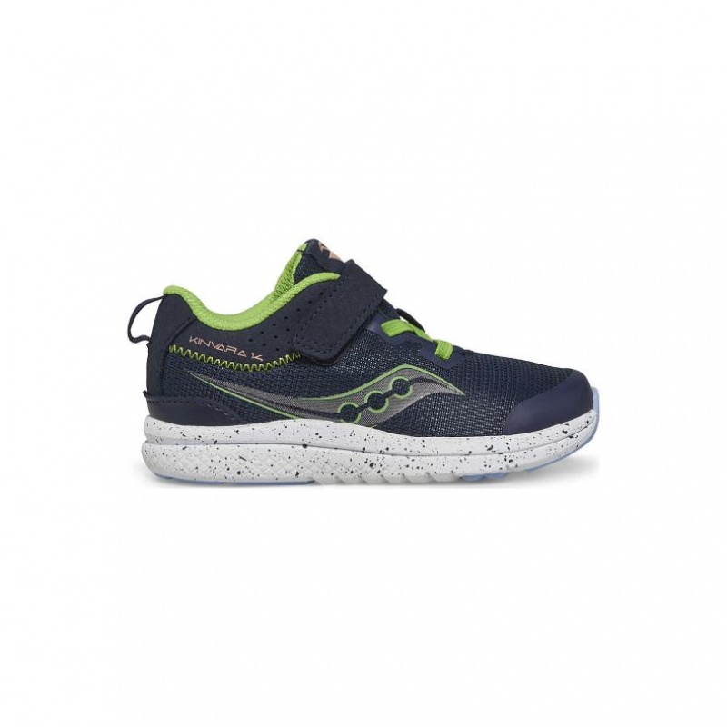 Navy Little Kids\' Saucony Kinvara 14 A/C Jr. Sneakers | SINGAPORE-NQHLD