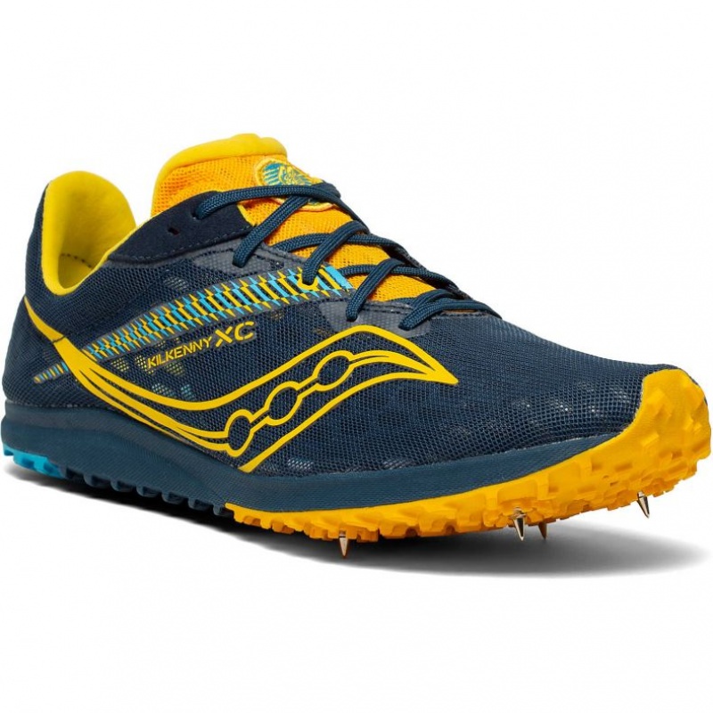 Navy Men's Saucony Kilkenny XC9 Spikes | SINGAPORE-JWKMD