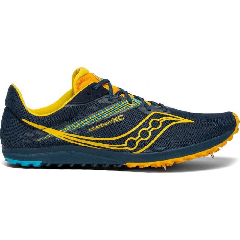 Navy Men\'s Saucony Kilkenny XC9 Spikes | SINGAPORE-JWKMD