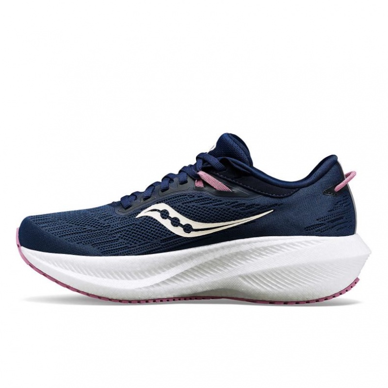 Navy Women's Saucony Triumph 21 Running Shoes | SINGAPORE-HOSGQ