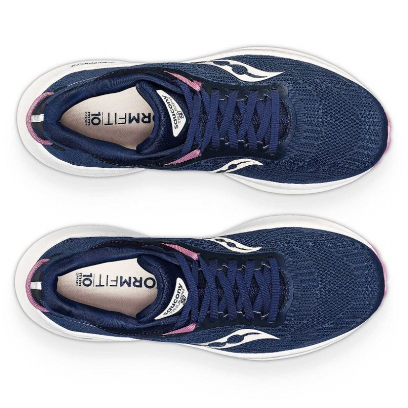 Navy Women's Saucony Triumph 21 Running Shoes | SINGAPORE-HOSGQ