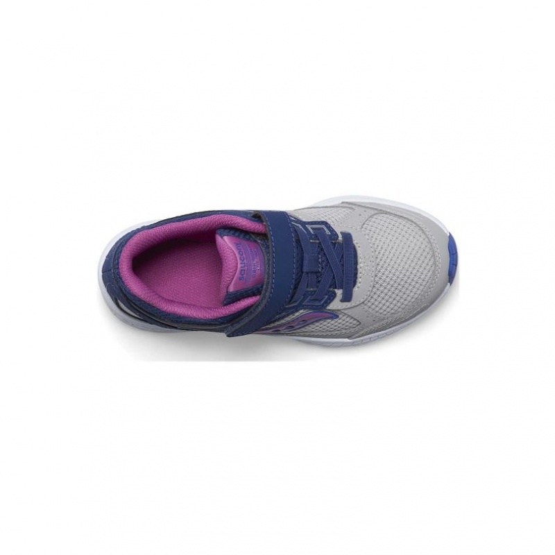 Navy / Grey Big Kids' Saucony Cohesion 14 A/C Sneakers | SG-XPKBI