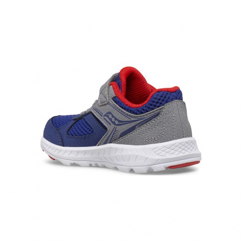 Navy / Grey Little Kids' Saucony Cohesion 14 A/C Jr. Sneakers | SINGAPORE-ZOJDF