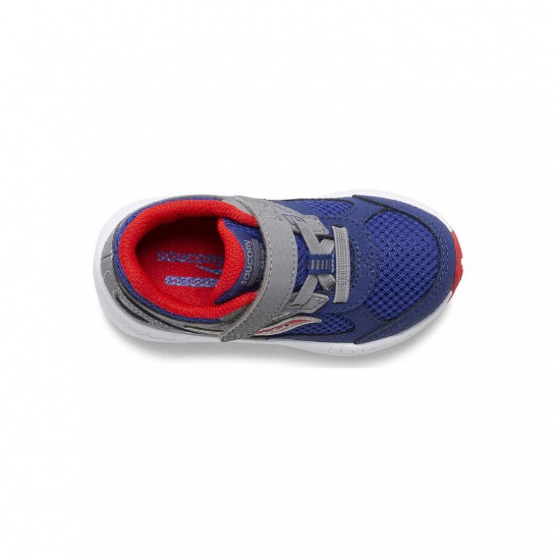 Navy / Grey Little Kids' Saucony Cohesion 14 A/C Jr. Sneakers | SINGAPORE-ZOJDF