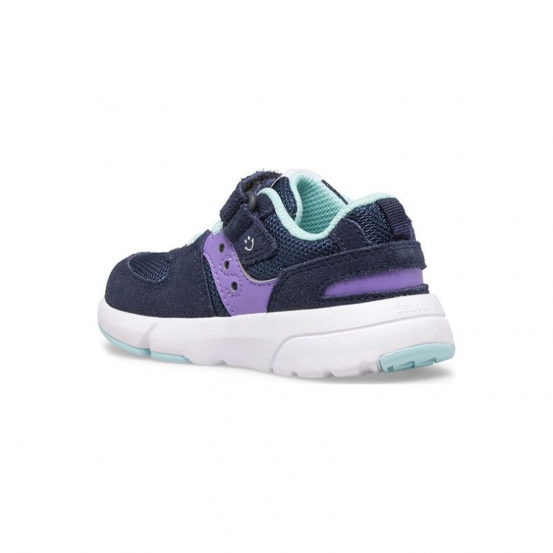 Navy / Purple Little Kids' Saucony Jazz Lite 2.0 Sneakers | SINGAPORE-OESCP