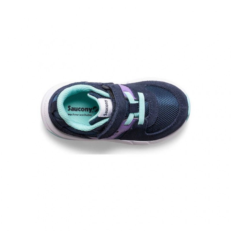 Navy / Purple Little Kids' Saucony Jazz Lite 2.0 Sneakers | SINGAPORE-OESCP