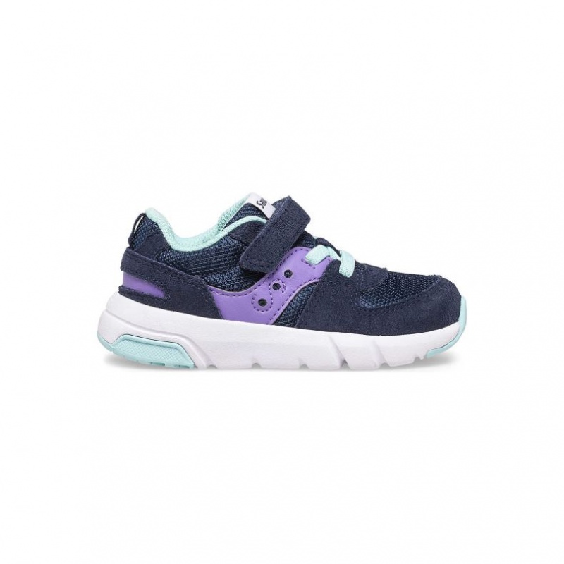 Navy / Purple Little Kids\' Saucony Jazz Lite 2.0 Sneakers | SINGAPORE-OESCP