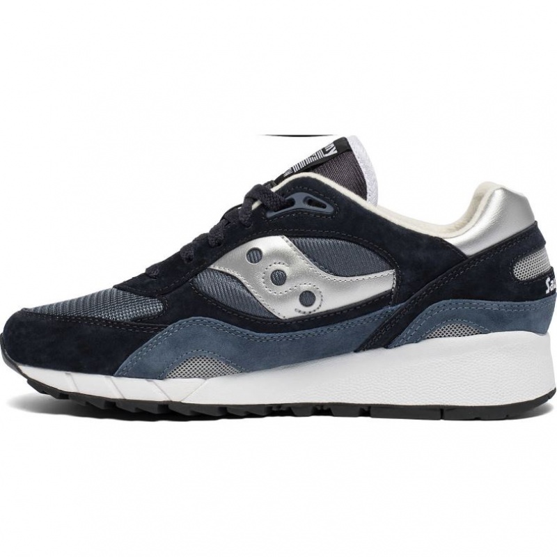 Navy / Silver Women's Saucony Shadow 6000 Sneakers | SG-QRYGH