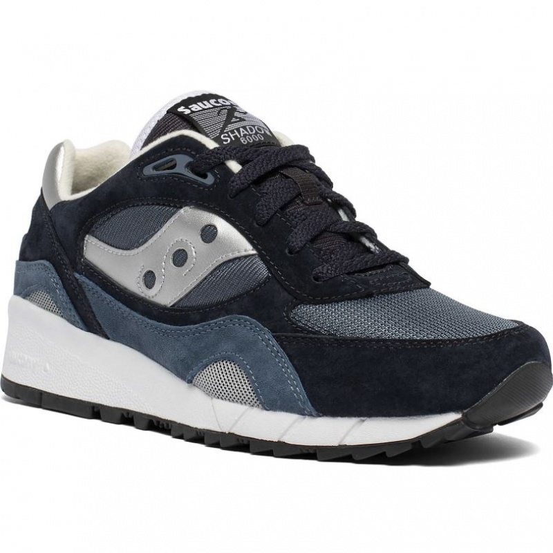 Navy / Silver Women's Saucony Shadow 6000 Sneakers | SG-QRYGH