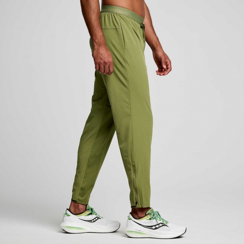 Olive Men's Saucony Boston Woven Jogger | SG-KGTUF