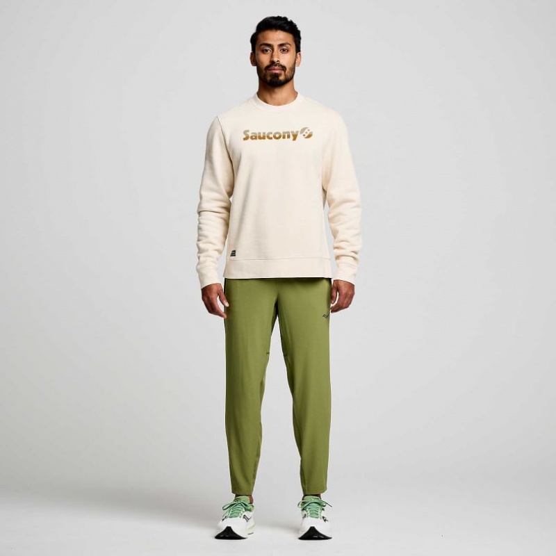 Olive Men's Saucony Boston Woven Jogger | SG-KGTUF