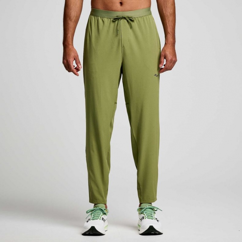 Olive Men\'s Saucony Boston Woven Jogger | SG-KGTUF