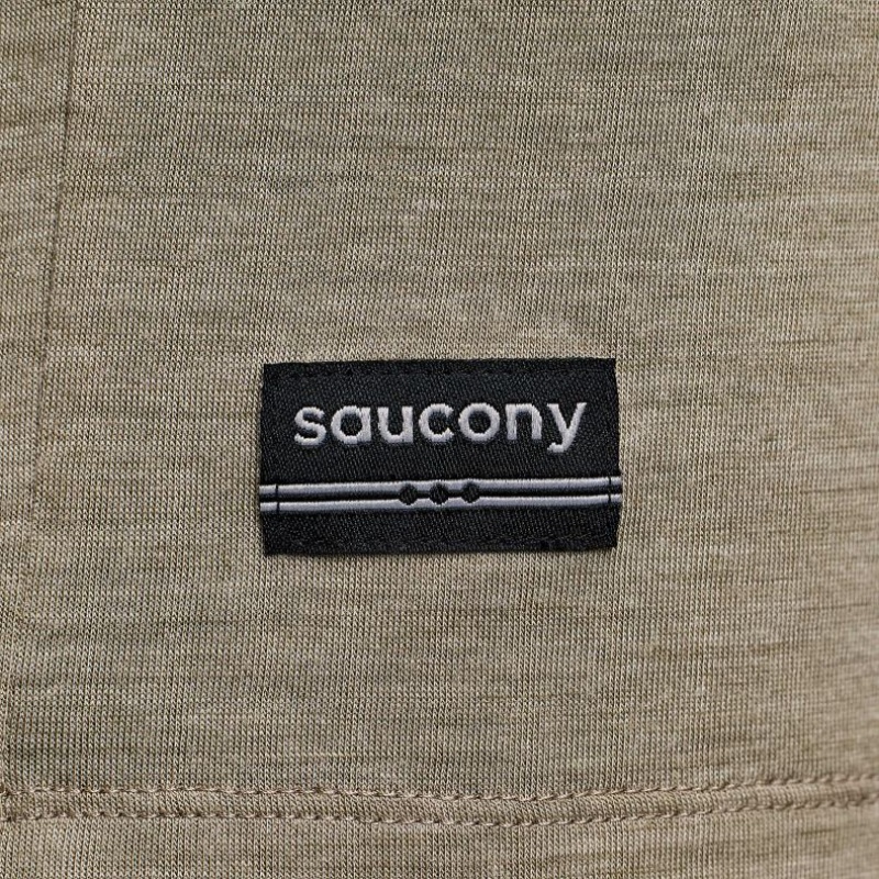 Olive Men's Saucony Peregrine Merino Long Sleeve T-Shirt | SINGAPORE-LOYAU