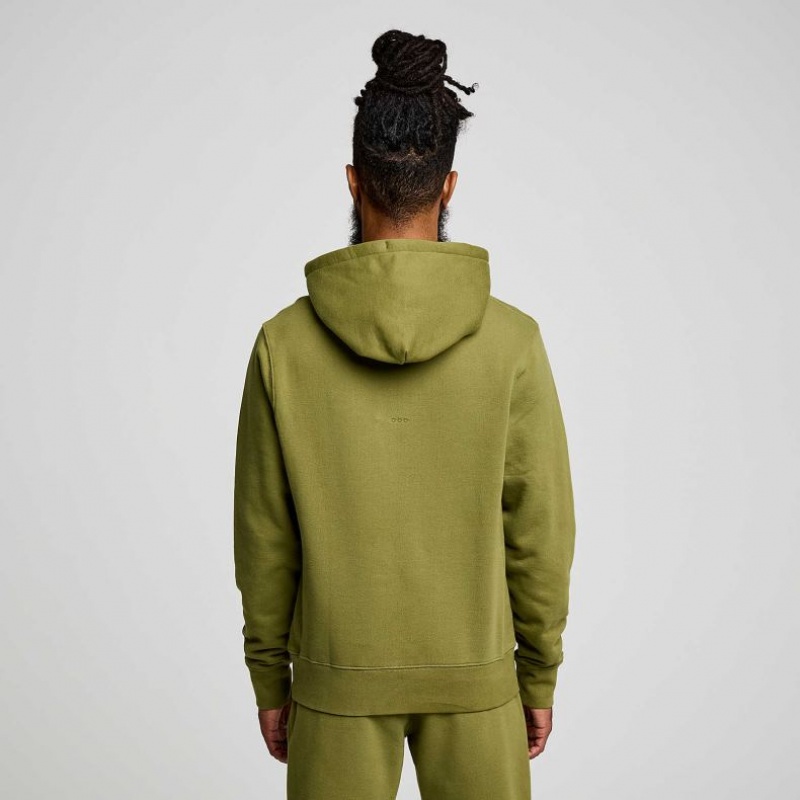 Olive Men's Saucony Recovery Hoodie | SINGAPORE-HSWEQ