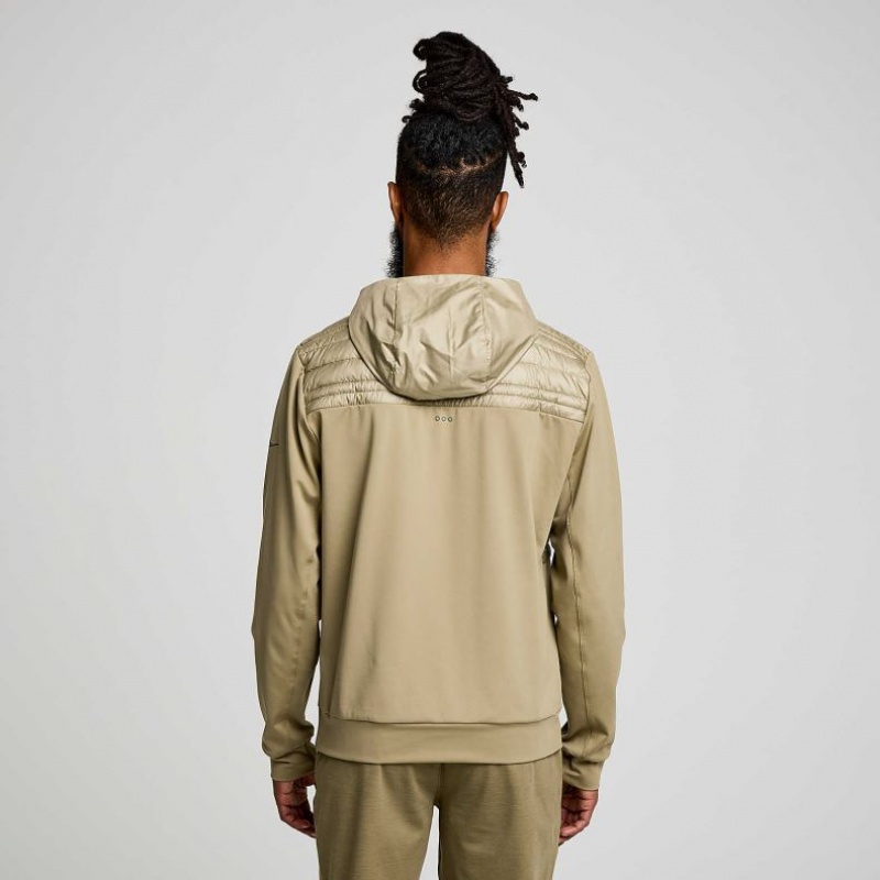 Olive Men's Saucony Solstice Oysterpuff Hoodie | SG-APICX