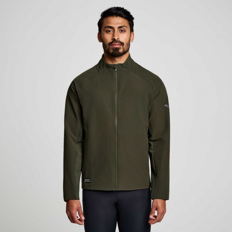 Olive Men\'s Saucony Triumph Jacket | SG-NYDBU