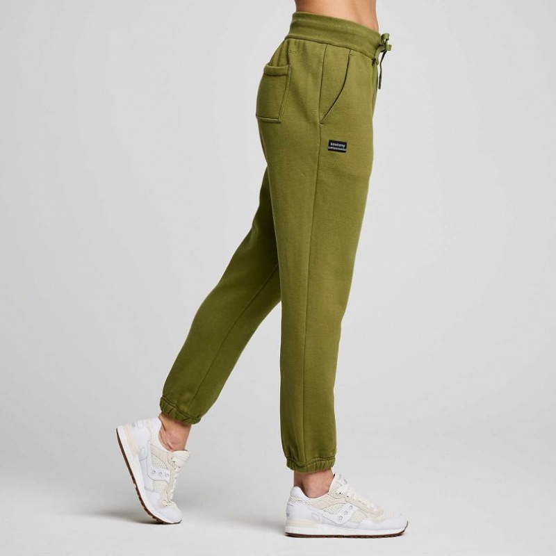 Olive Women's Saucony Recovery Jogger | SG-LQRWS