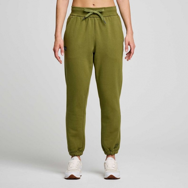 Olive Women\'s Saucony Recovery Jogger | SG-LQRWS