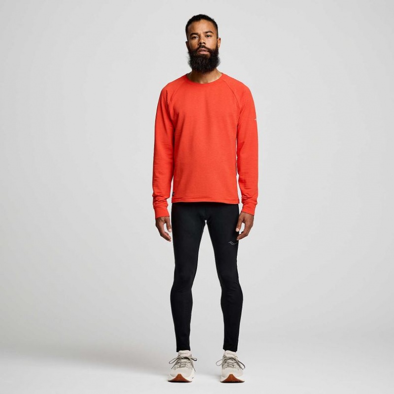 Orange Men's Saucony Triumph 3D Crew Sweatshirt | SINGAPORE-NSIOQ