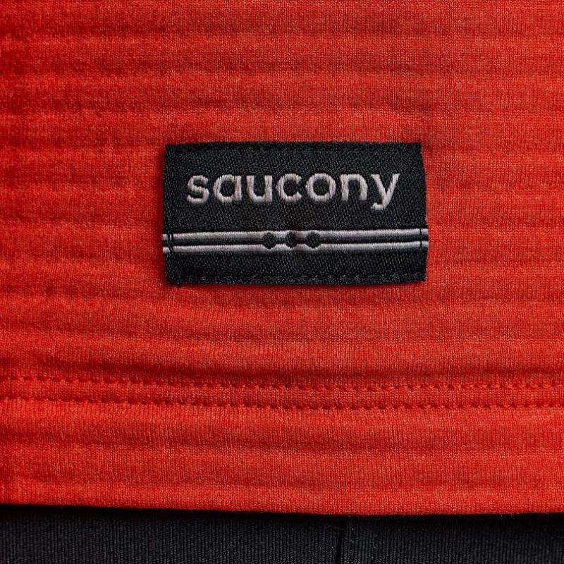 Orange Men's Saucony Triumph 3D Crew Sweatshirt | SINGAPORE-NSIOQ