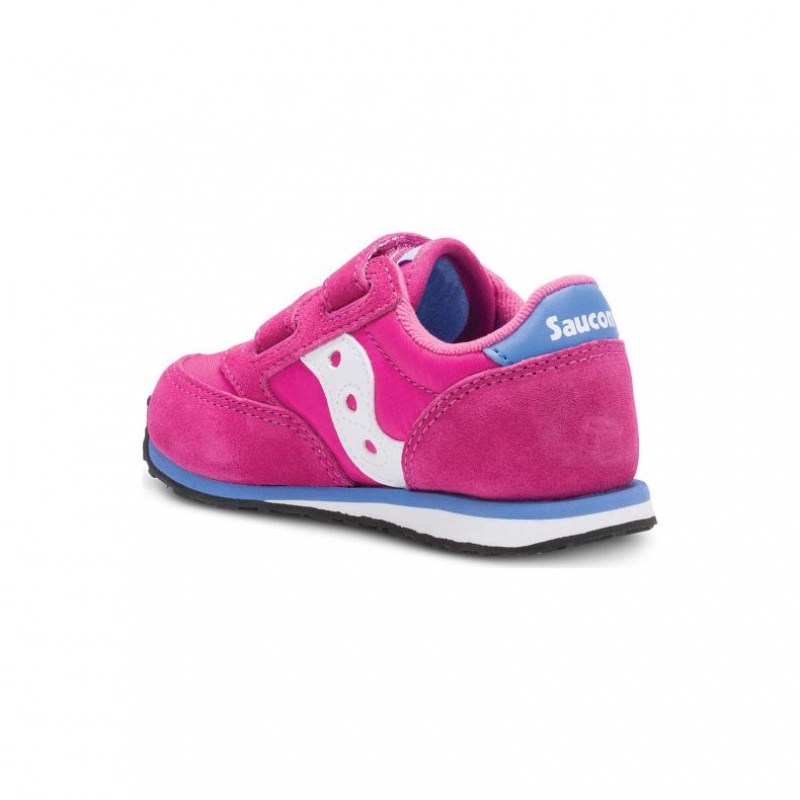 Pink Big Kids' Saucony Jazz Hook & Loop Sneakers | SG-IJNYW