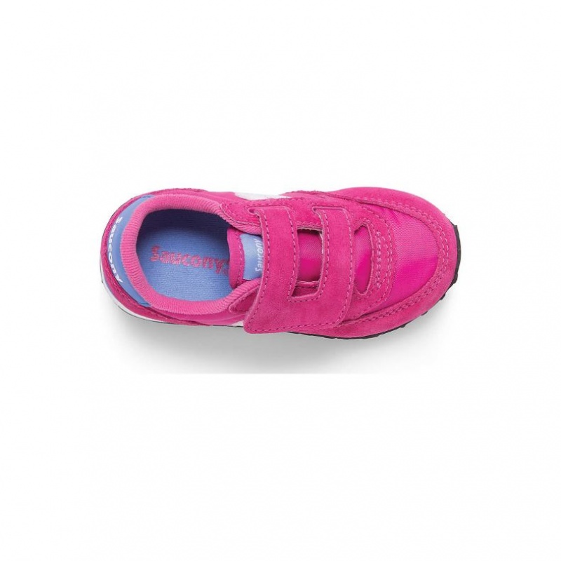 Pink Big Kids' Saucony Jazz Hook & Loop Sneakers | SG-IJNYW