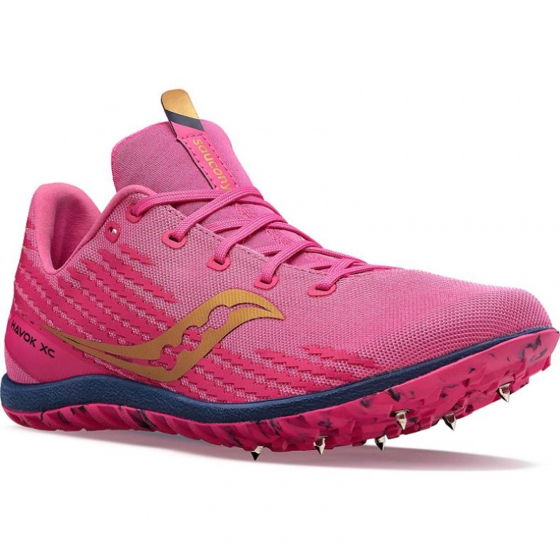 Pink Men's Saucony Havok XC 3 Spikes | SG-CDVRN