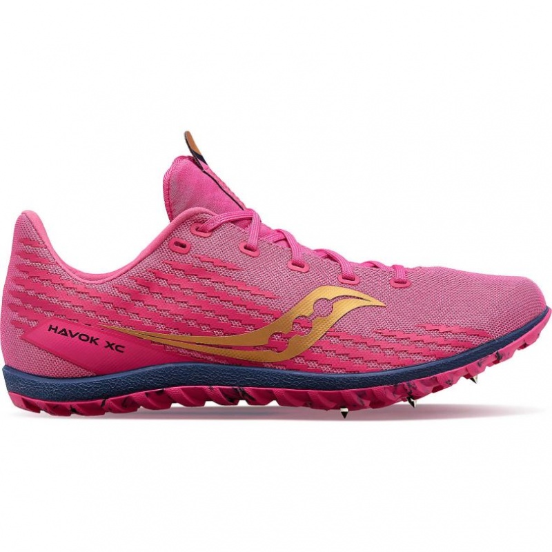 Pink Men\'s Saucony Havok XC 3 Spikes | SG-CDVRN