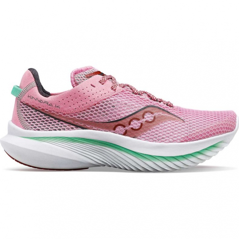 Pink Women\'s Saucony Kinvara 14 Running Shoes | SINGAPORE-QGCHV