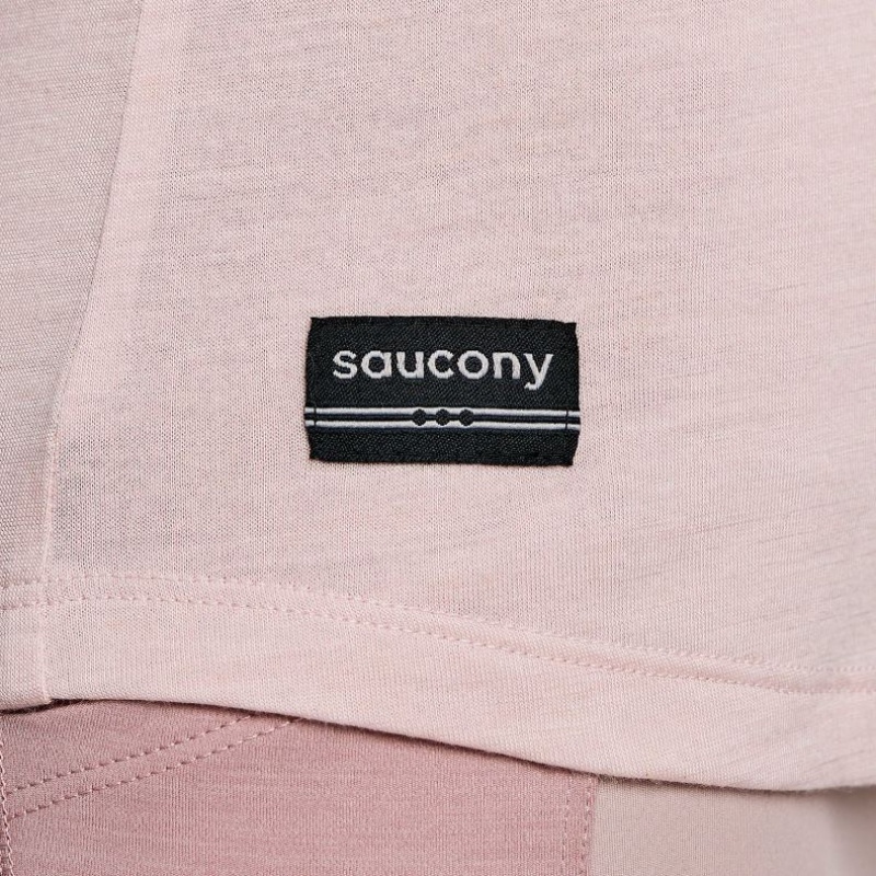 Pink Women's Saucony Peregrine Merino Long Sleeve T-Shirt | SG-UGOKL