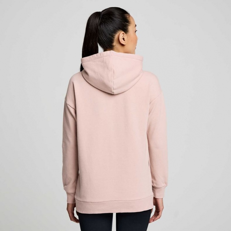 Pink Women's Saucony Recovery Zip Tunic Hoodie | SINGAPORE-RBJMY