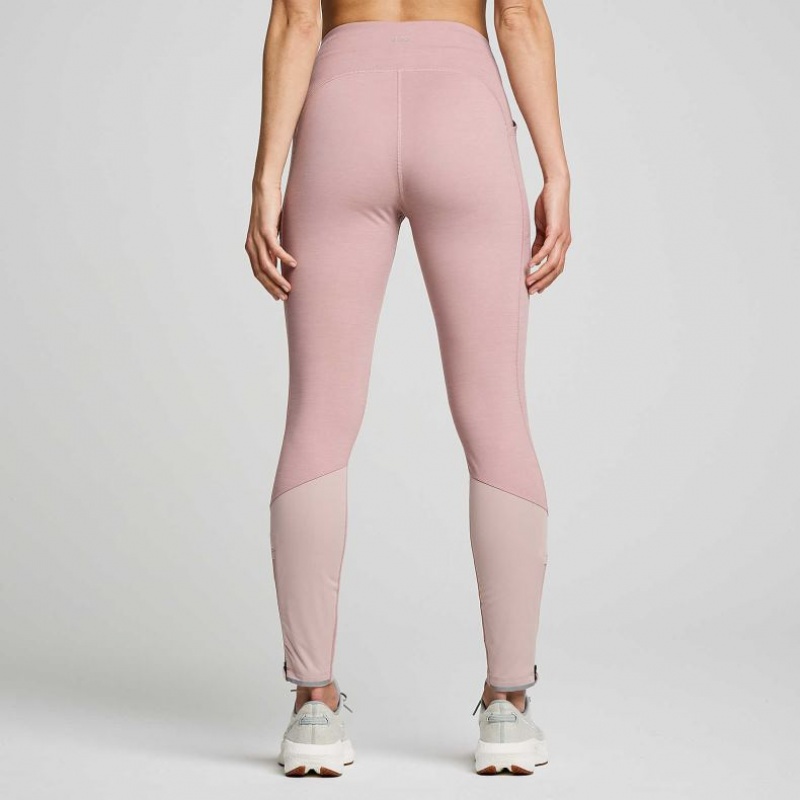 Pink Women's Saucony Runshield Tight | SG-CMRWB