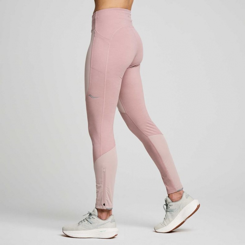 Pink Women's Saucony Runshield Tight | SG-CMRWB