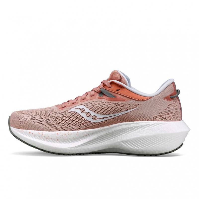 Pink Women's Saucony Triumph 21 Wide Running Shoes | SINGAPORE-KGWHC