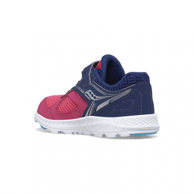 Pink / Navy Little Kids' Saucony Cohesion 14 A/C Jr. Sneakers | SG-SFZXC