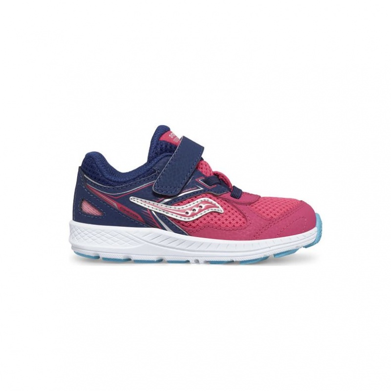 Pink / Navy Little Kids\' Saucony Cohesion 14 A/C Jr. Sneakers | SG-SFZXC