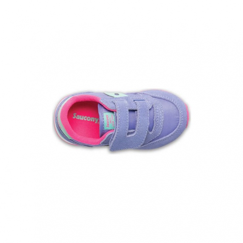 Purple Big Kids' Saucony Jazz Hook & Loop Sneakers | SG-PCRQY