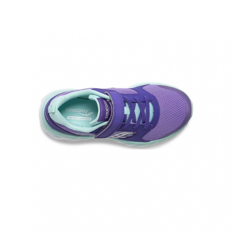 Purple Big Kids' Saucony Wind 2.0 A/C Sneakers | SG-URKLT